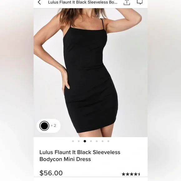 lulus black mini dress Lulus Flaunt It Black Sleeveless Bodycon Mini Dress- Medium – Ernest Grace main image 0